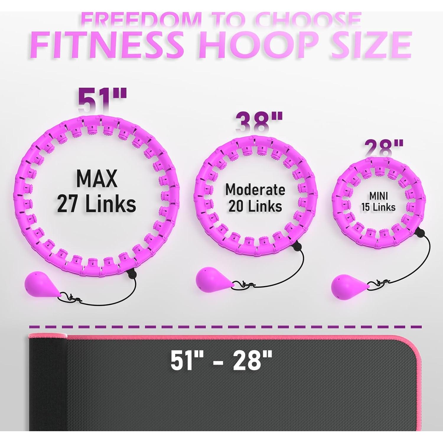 Aro de Hula Ponderado JLoibao 51" con Entrenador de Cintura