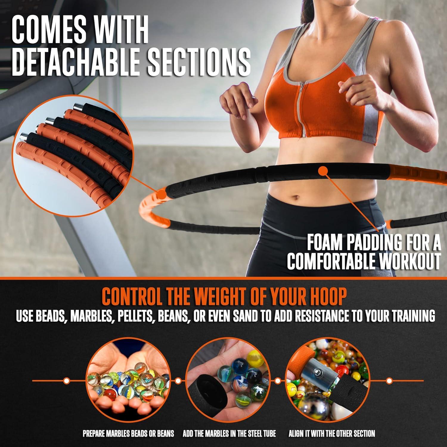 Aro Hula Ponderado SQUATZ 0.91 kg Ajustable y Desmontable