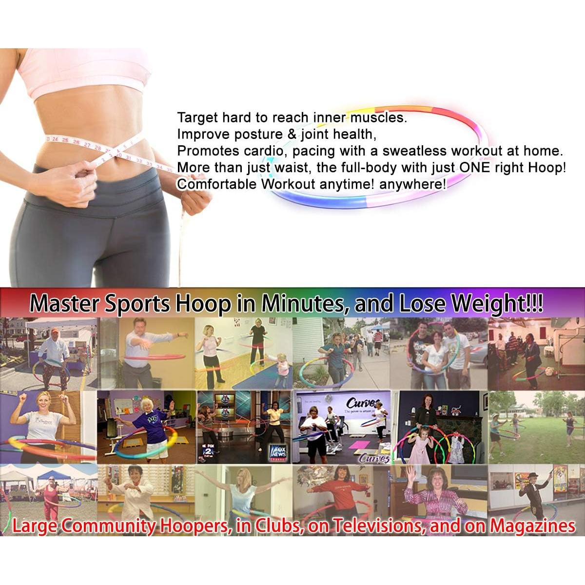 Aro de Ejercicio Ponderado Sports Hoop 0.8kg 103cm Neon