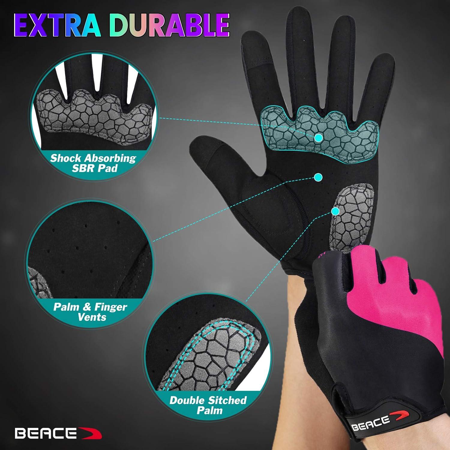 Guantes de Ciclismo BEACE Talla S Antideslizantes y Transpirables