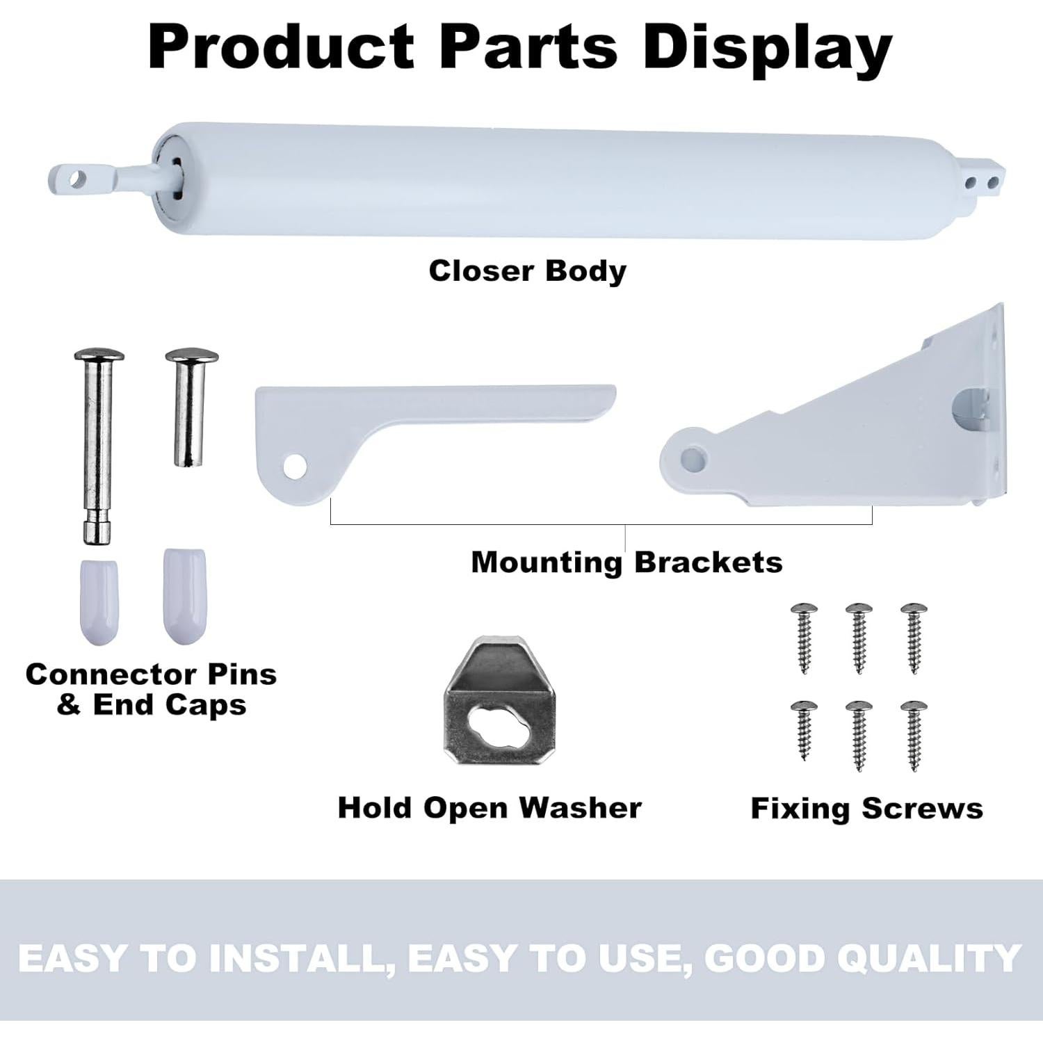 Cerradura de Puerta de Tormenta MUZHUPGUZ 27x3.2cm Blanca