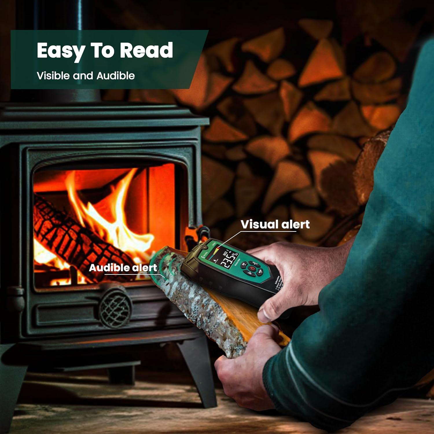 Medidor de Humedad de Madera ERICKHILL EWM04 No Invasivo