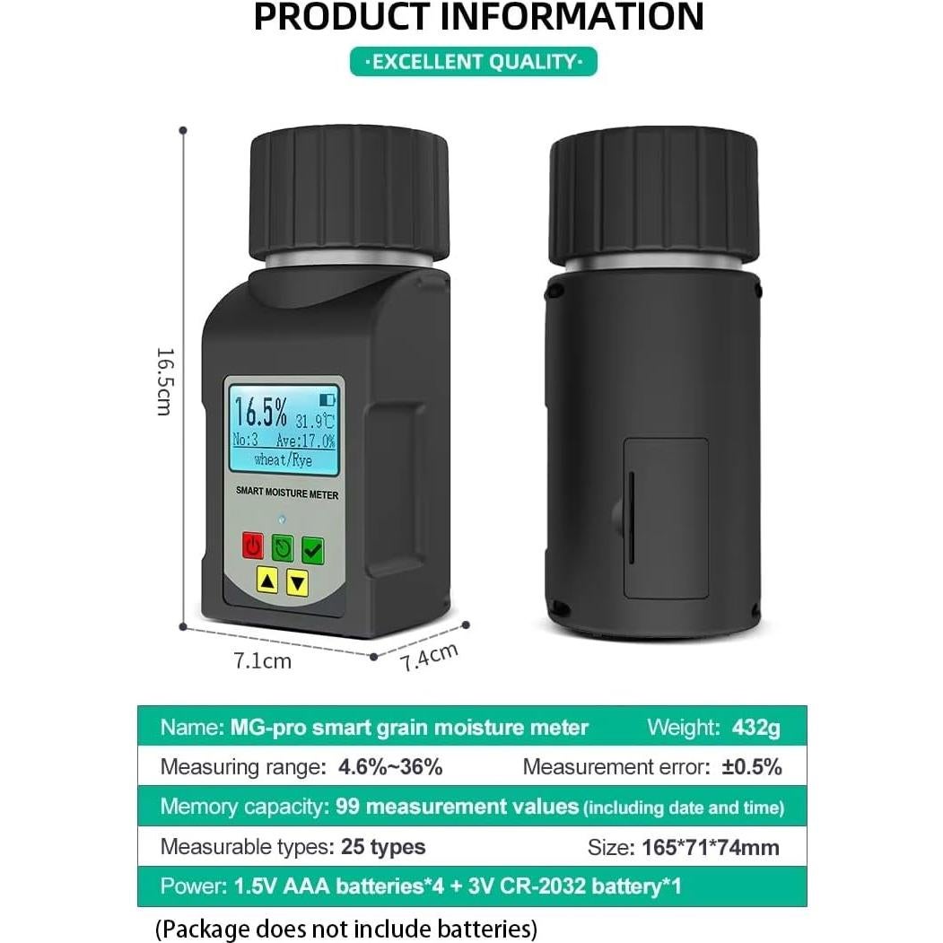 Medidor de Humedad de Granos GOYOJO GS25A Portátil 25 Tipos