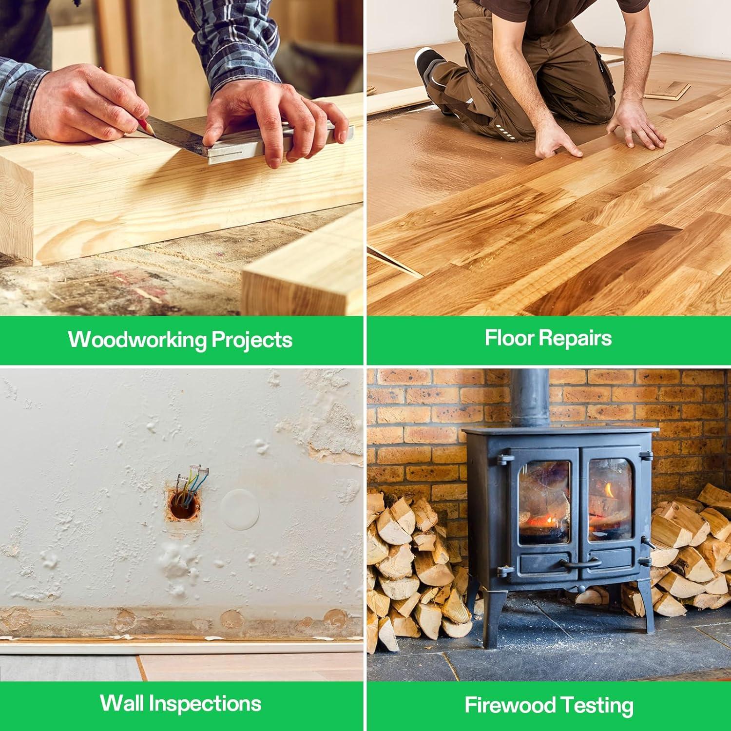 Medidor de Humedad de Madera VIVOSUN 3 en 1 Digital con Pantalla Color