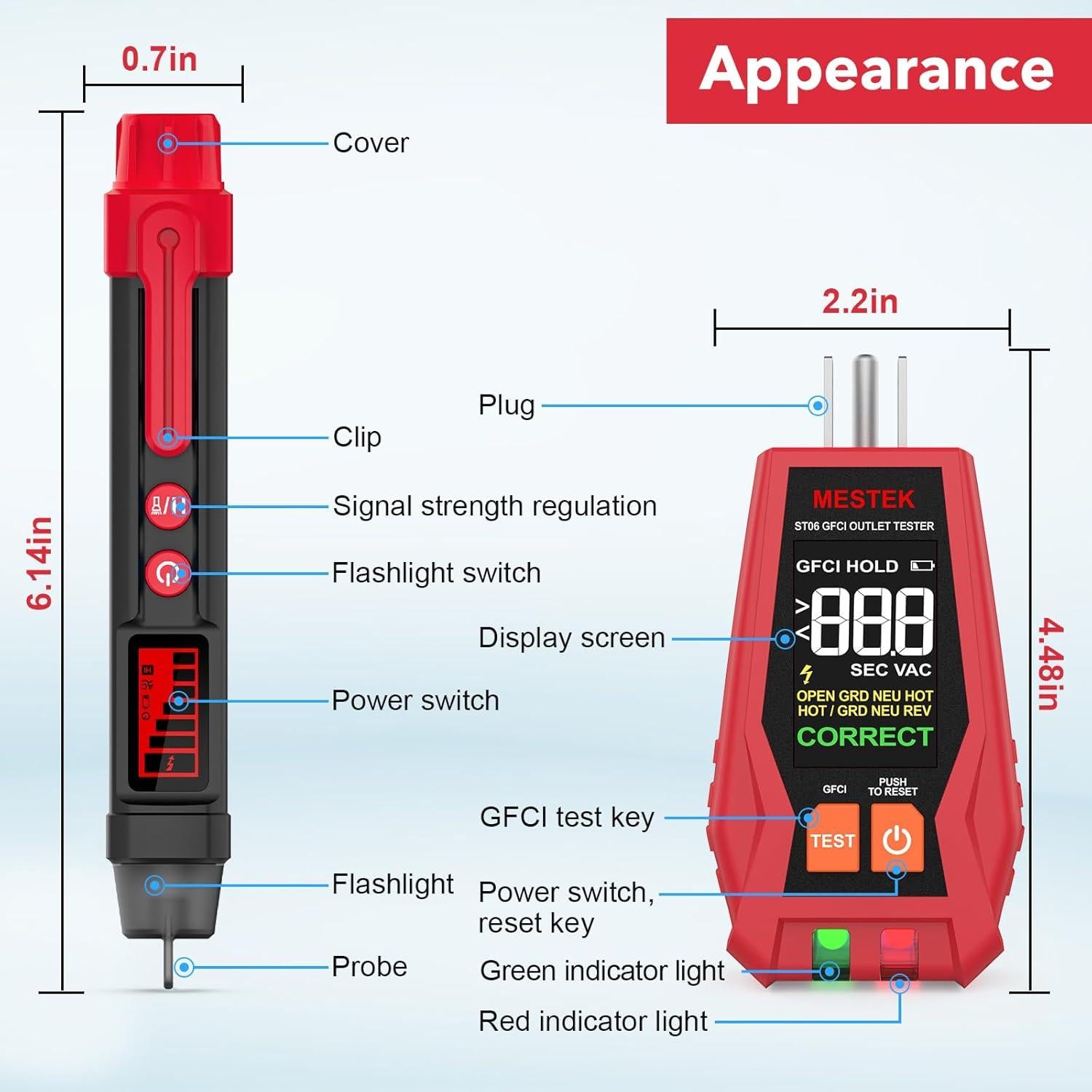 Kit de Herramientas Eléctricas MESTEK para Inspectores de Hogar