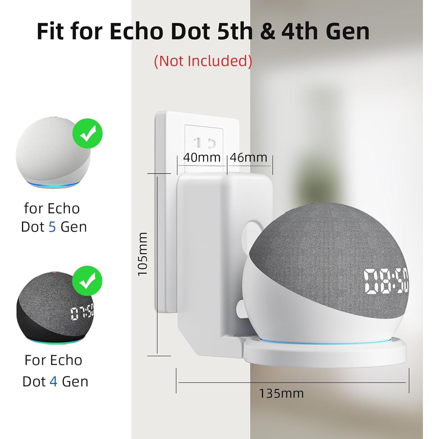 Soporte de Pared COOYA para Echo Dot 4ta/5ta Gen Blanco