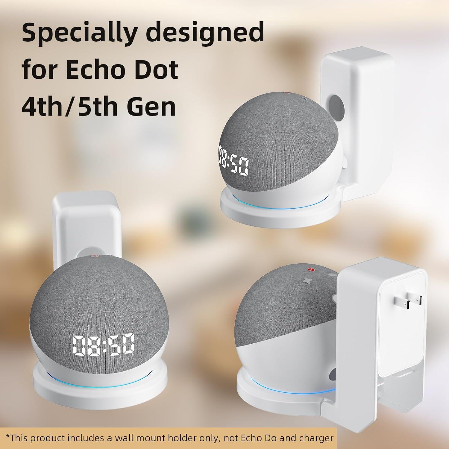 Soporte de Pared COOYA para Echo Dot 4ta/5ta Gen Blanco