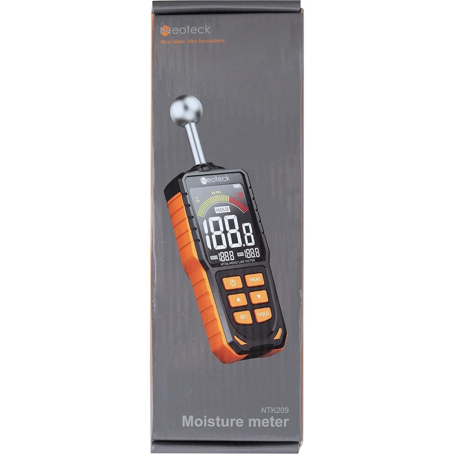 Medidor de Humedad Inductivo Neoteck NTK209 5-40mm LCD