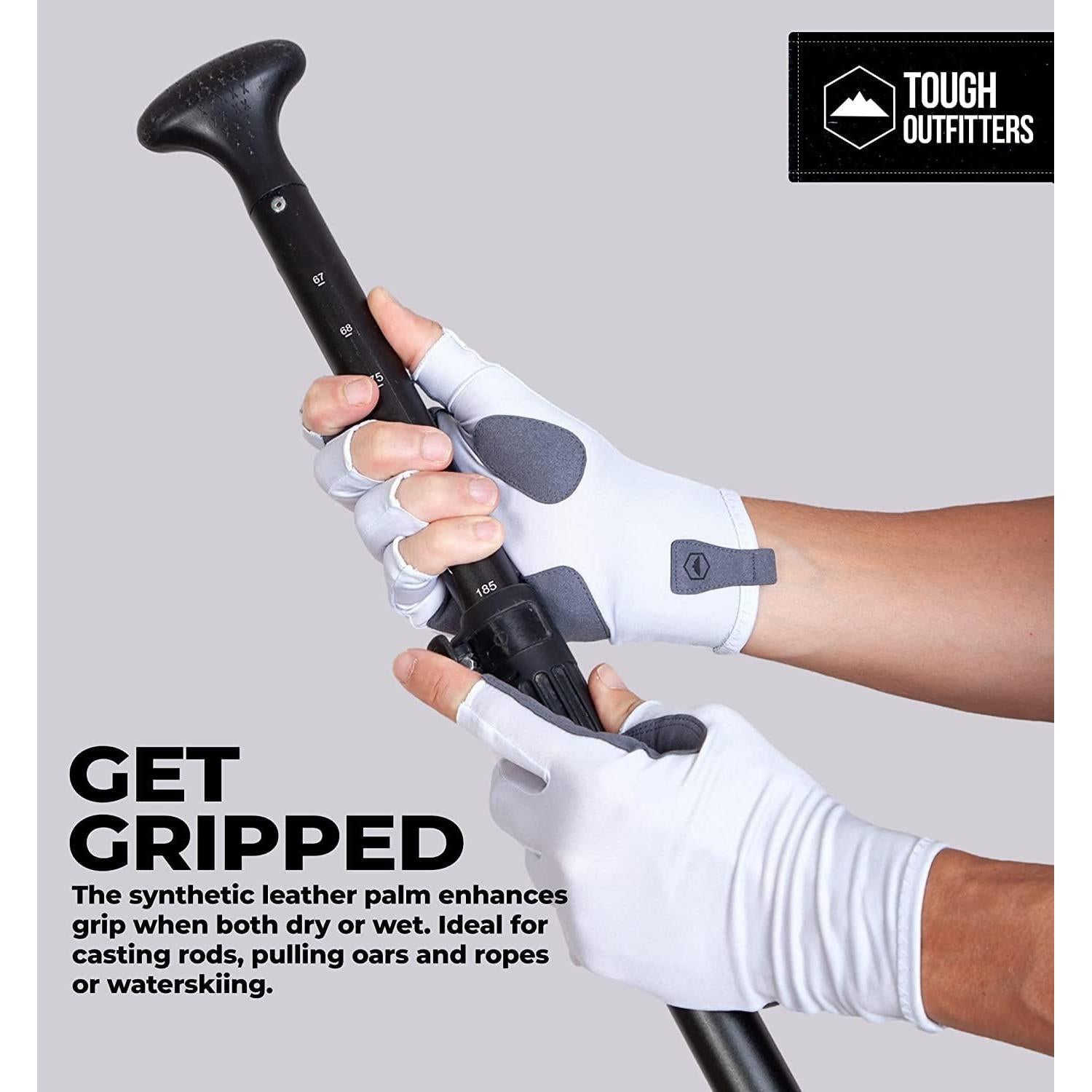 Guantes de Pesca Tough Outdoors - Sin Dedos, UPF 50+