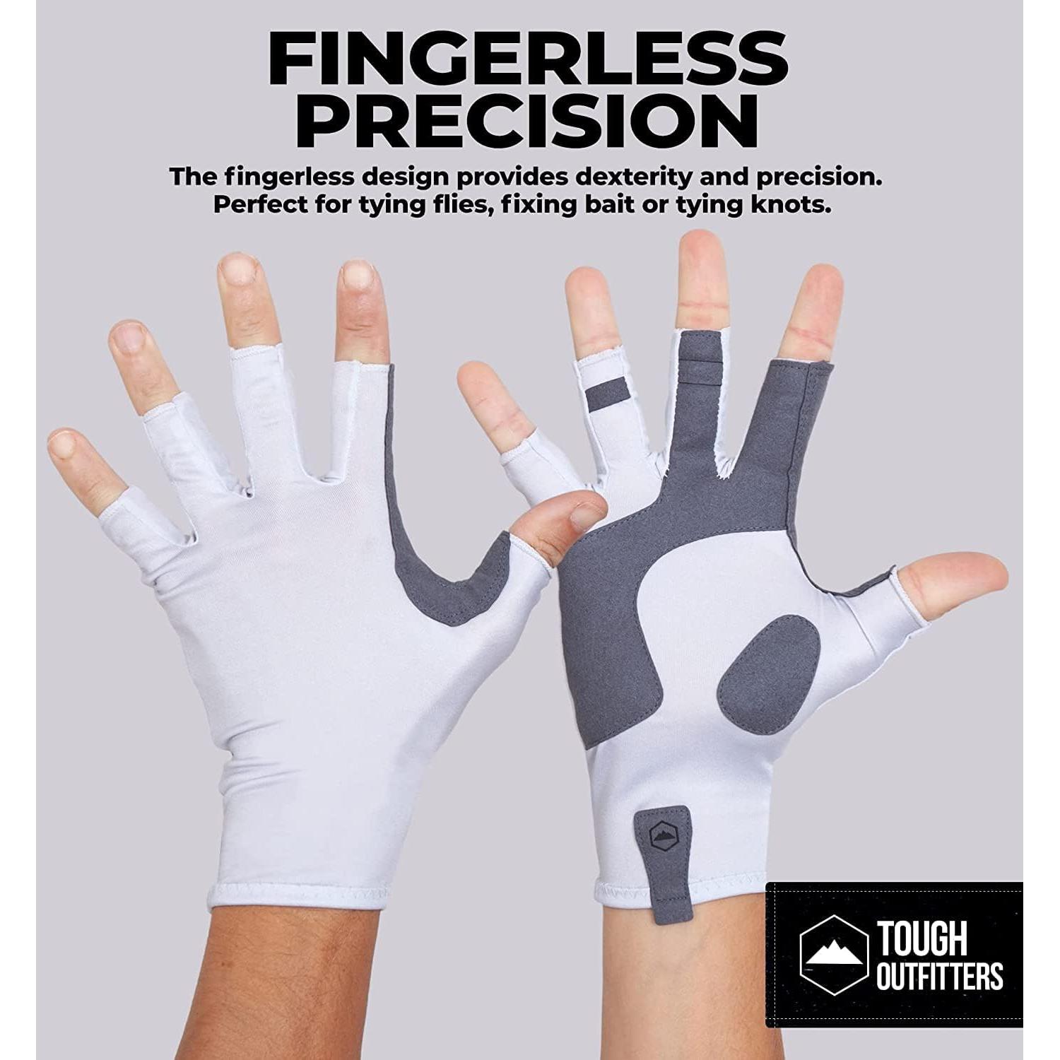 Guantes de Pesca Tough Outdoors - Sin Dedos, UPF 50+