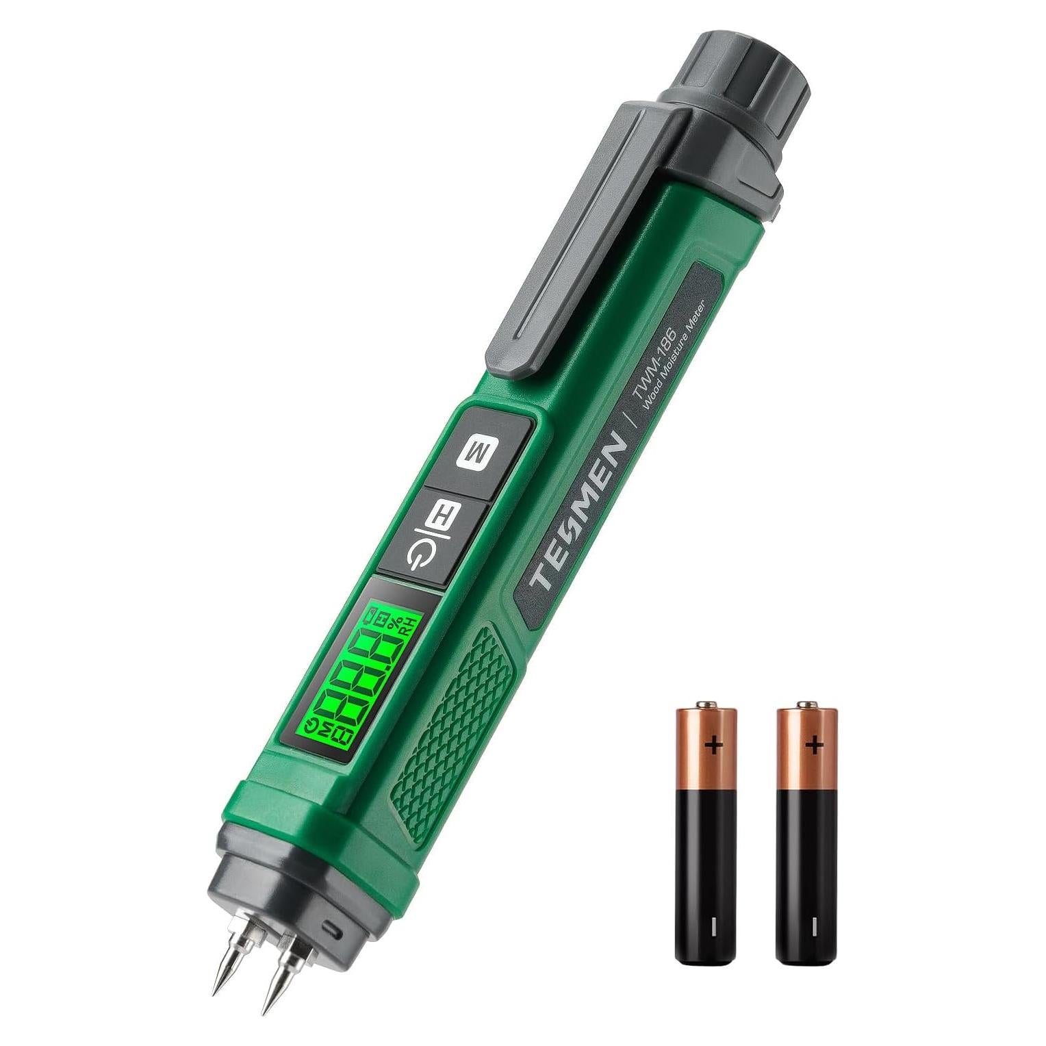 Medidor de Humedad de Madera TESMEN TWM-186 Portátil Verde