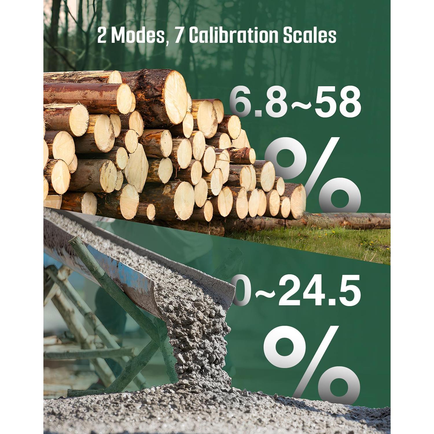 Medidor de Humedad de Madera TESMEN TWM-186 Portátil Verde
