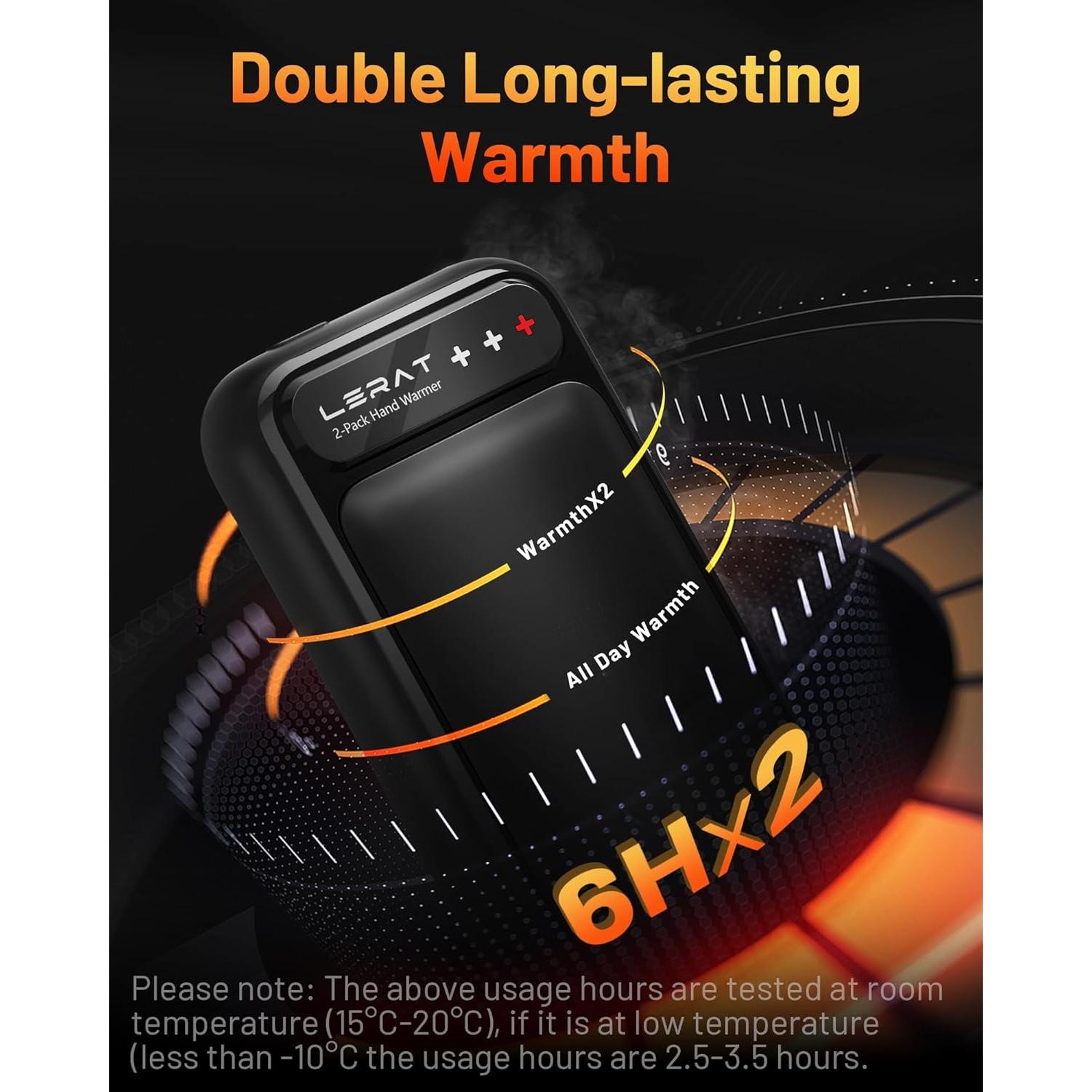 Calentadores de Manos Recargables Lerat M357 - 2 Paquete