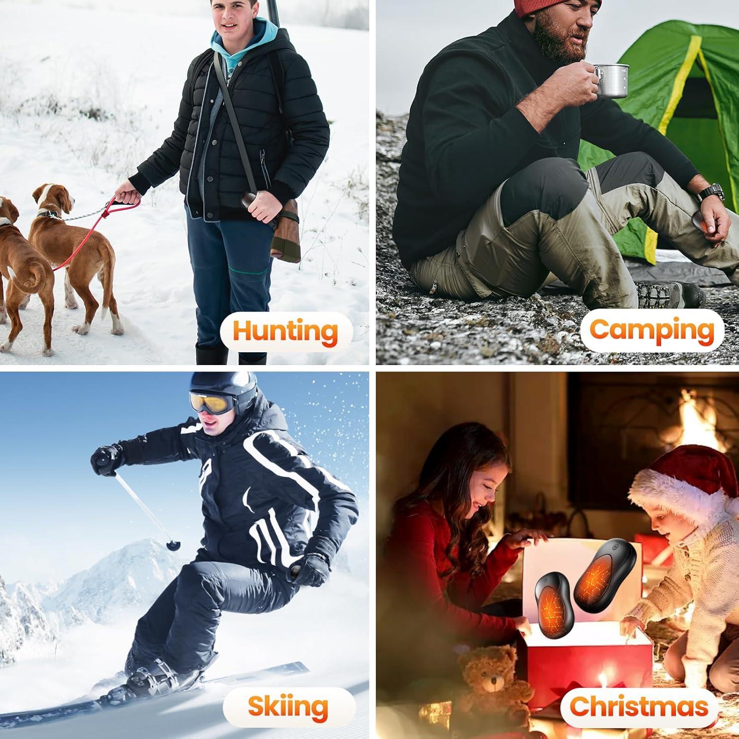 Calentadores de Manos Recargables ZioeYiue 2Pack Doble Cara