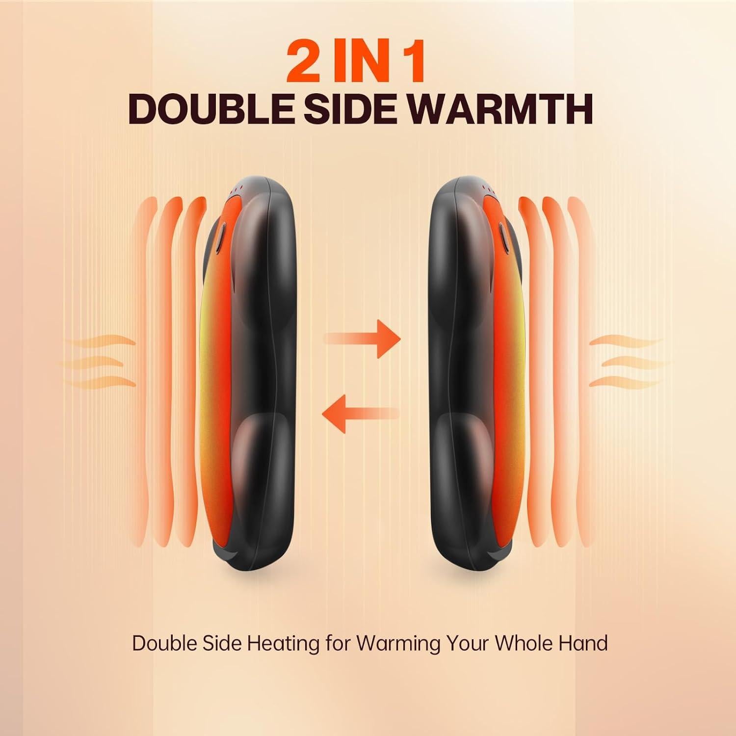 Calentador de Manos Recargable SRISE 6000mAh Negro