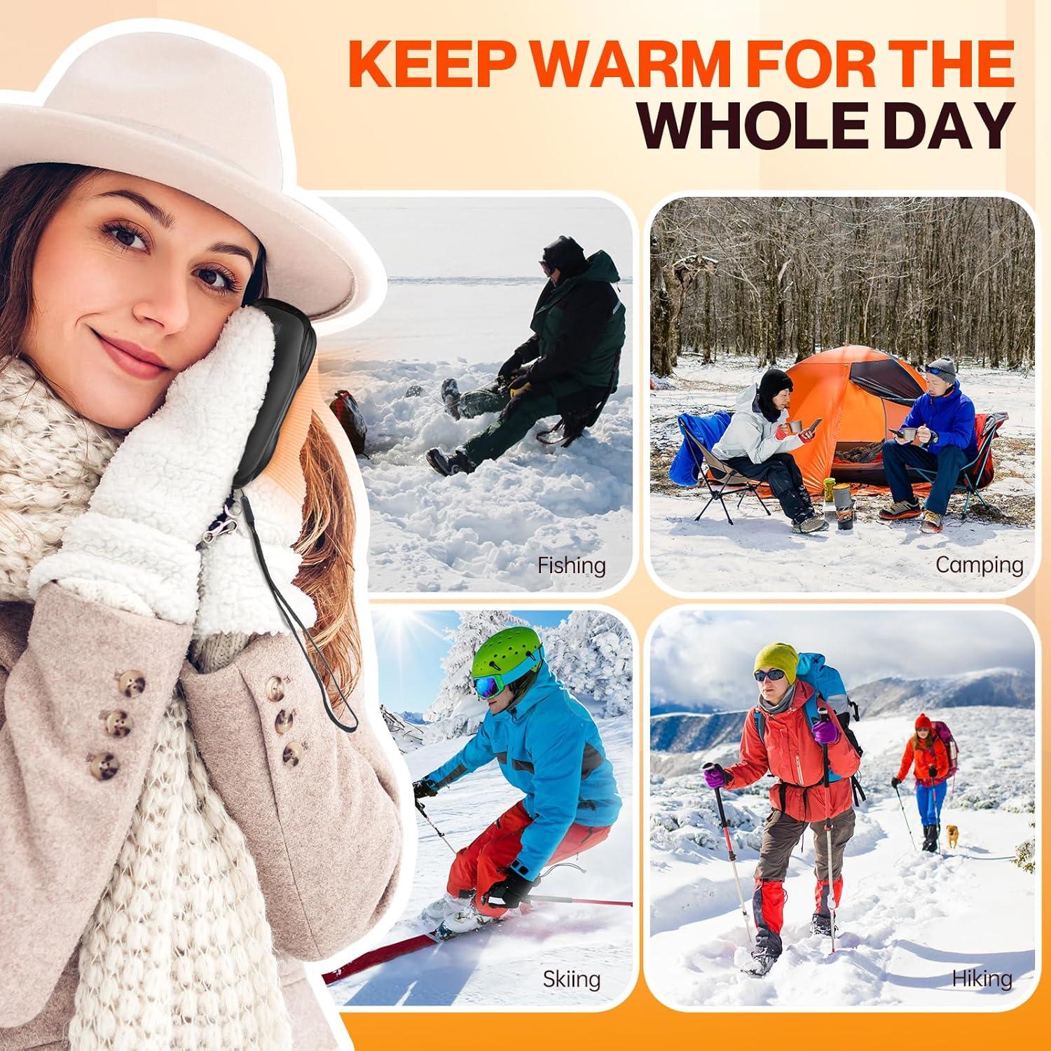 Calentador de Manos Recargable SRISE 6000mAh Negro