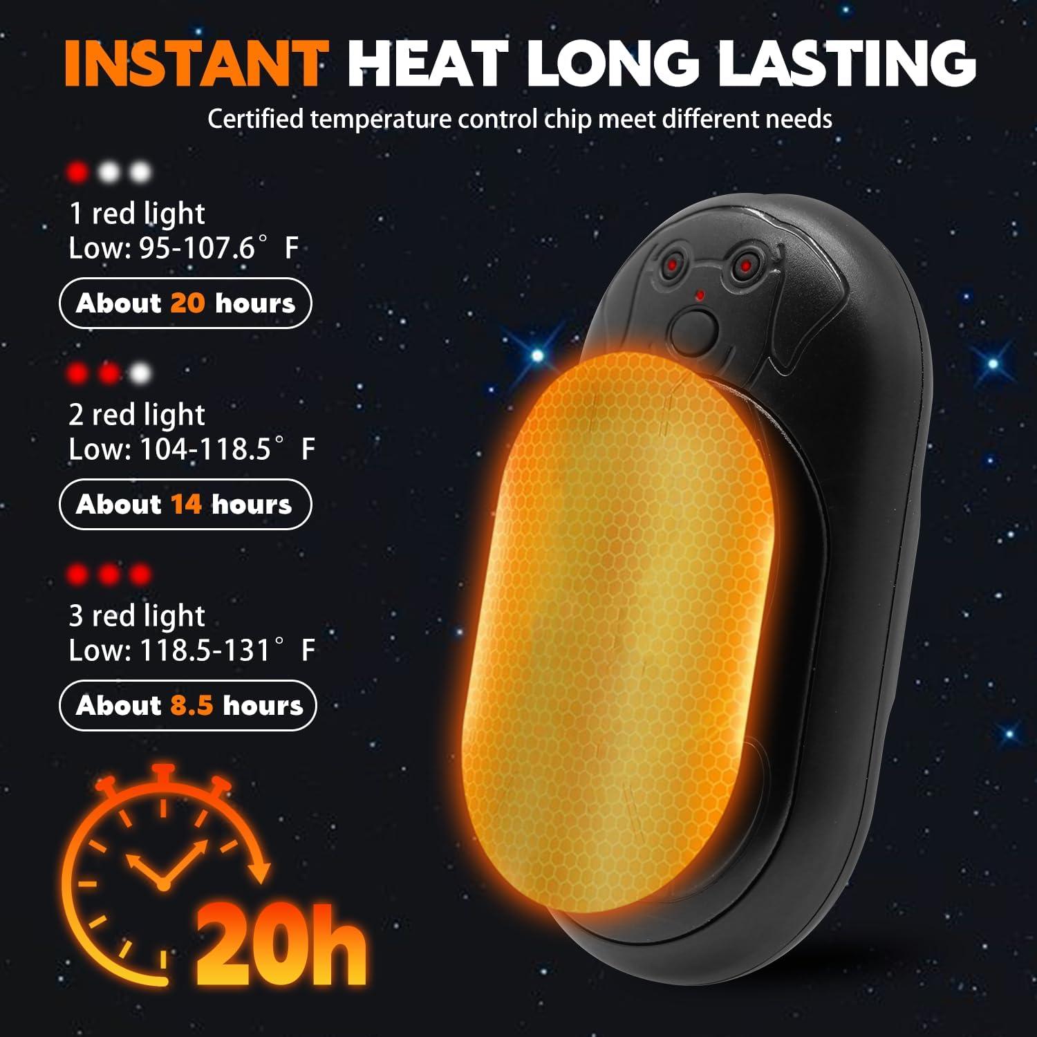 Calentadores de Manos Recargables GYNKJ AOY-702 3000mAh Negro