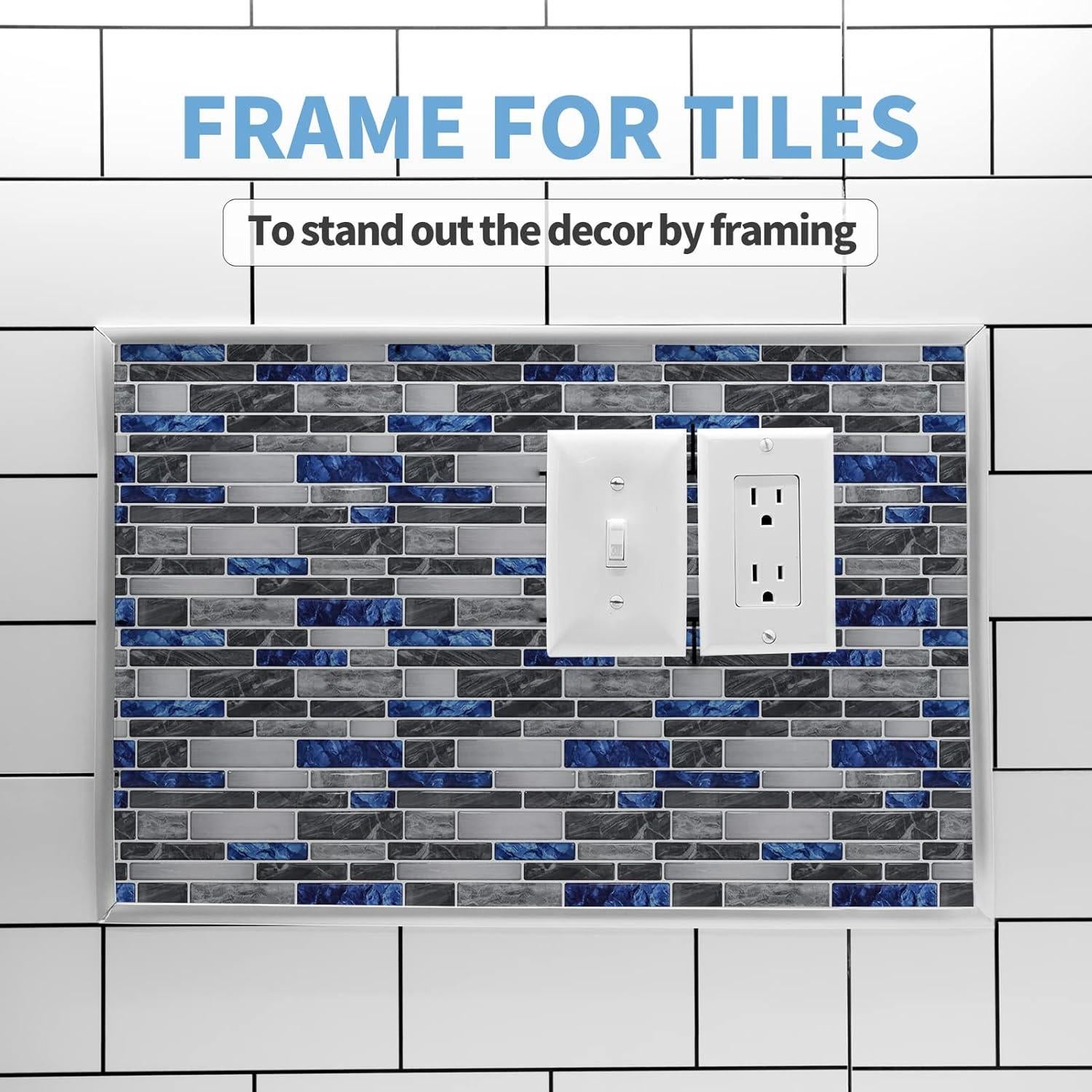 Moldura de Vinilo Flexible Art3d 3.05m Plata Autoadhesiva