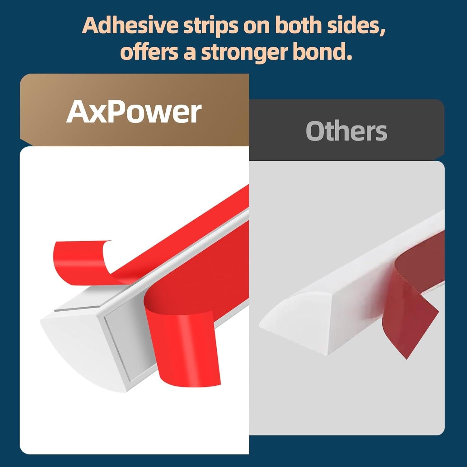 Moldura de esquina flexible AxPower 149.86 cm blanca