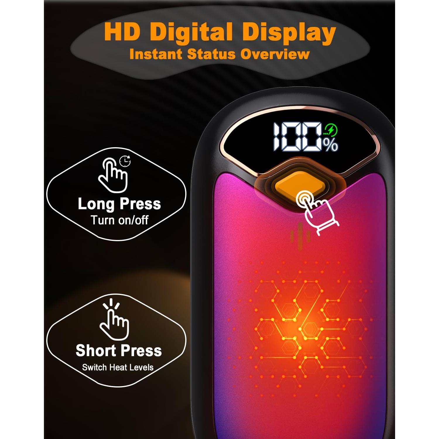 Calentadores de Manos Recargables BEYYON B PG02 2 Paquete USB