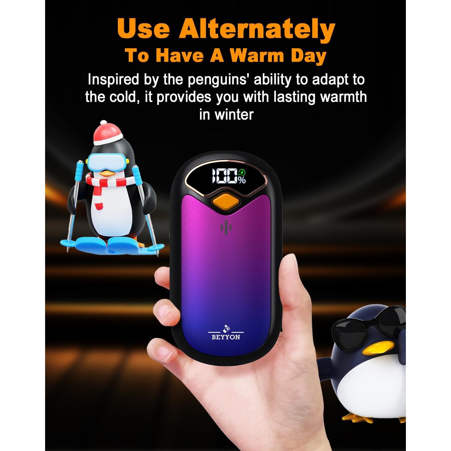 Calentadores de Manos Recargables BEYYON B PG02 2 Paquete USB