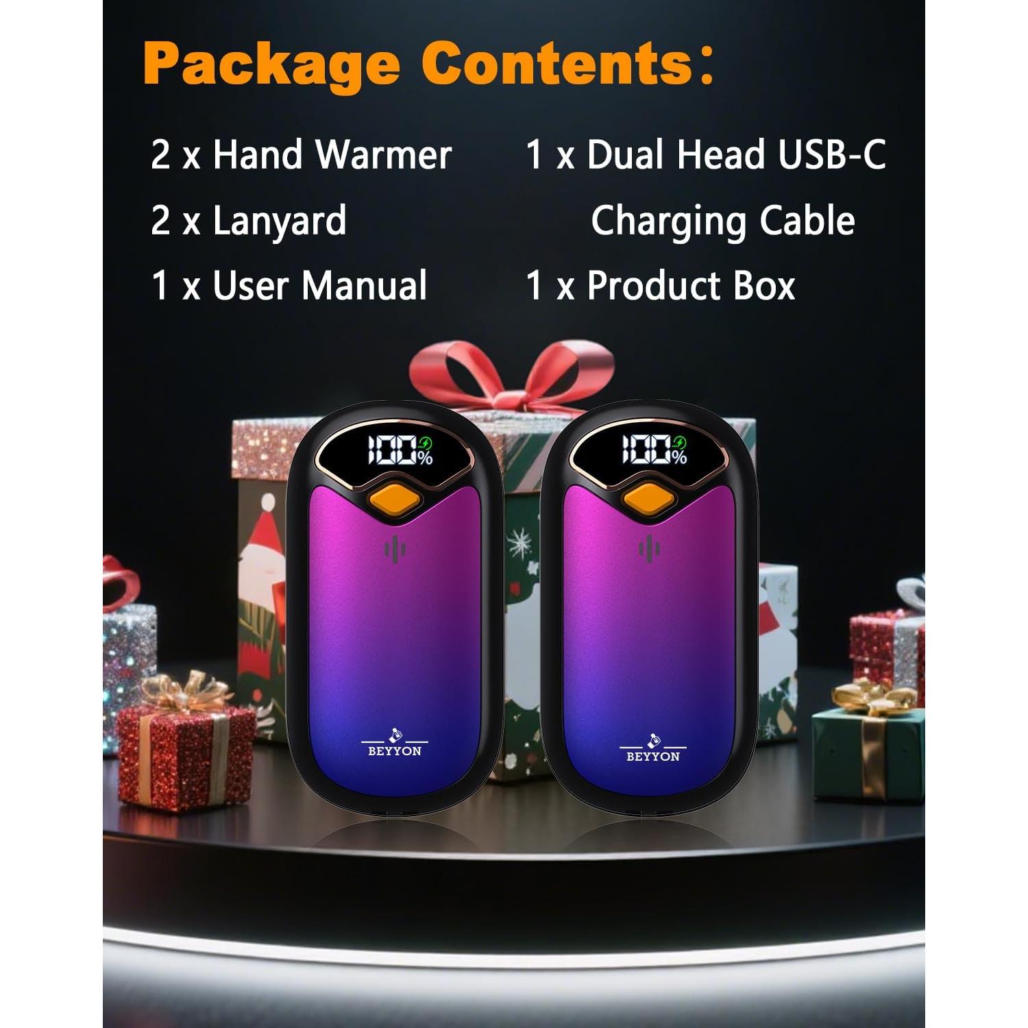 Calentadores de Manos Recargables BEYYON B PG02 2 Paquete USB