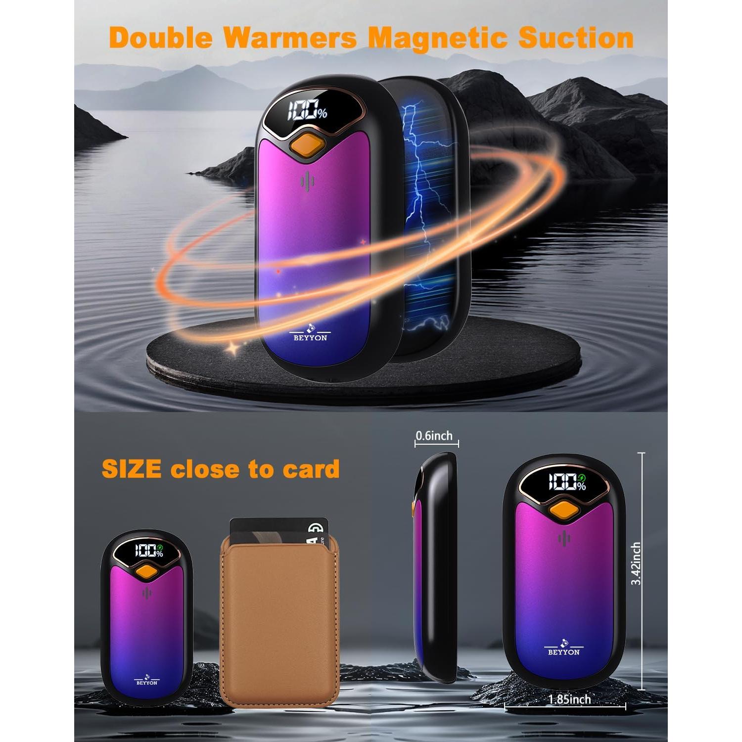 Calentadores de Manos Recargables BEYYON B PG02 2 Paquete USB