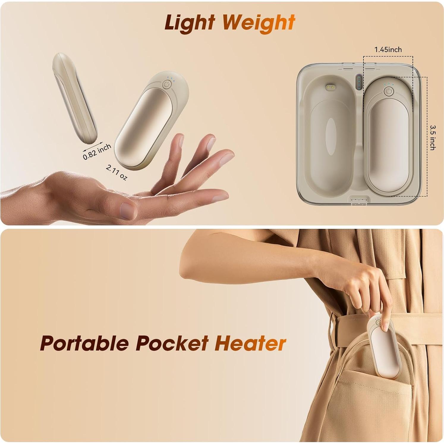 Calentadores de Manos Recargables TempBliss N6 10000mAh 2 Pcs