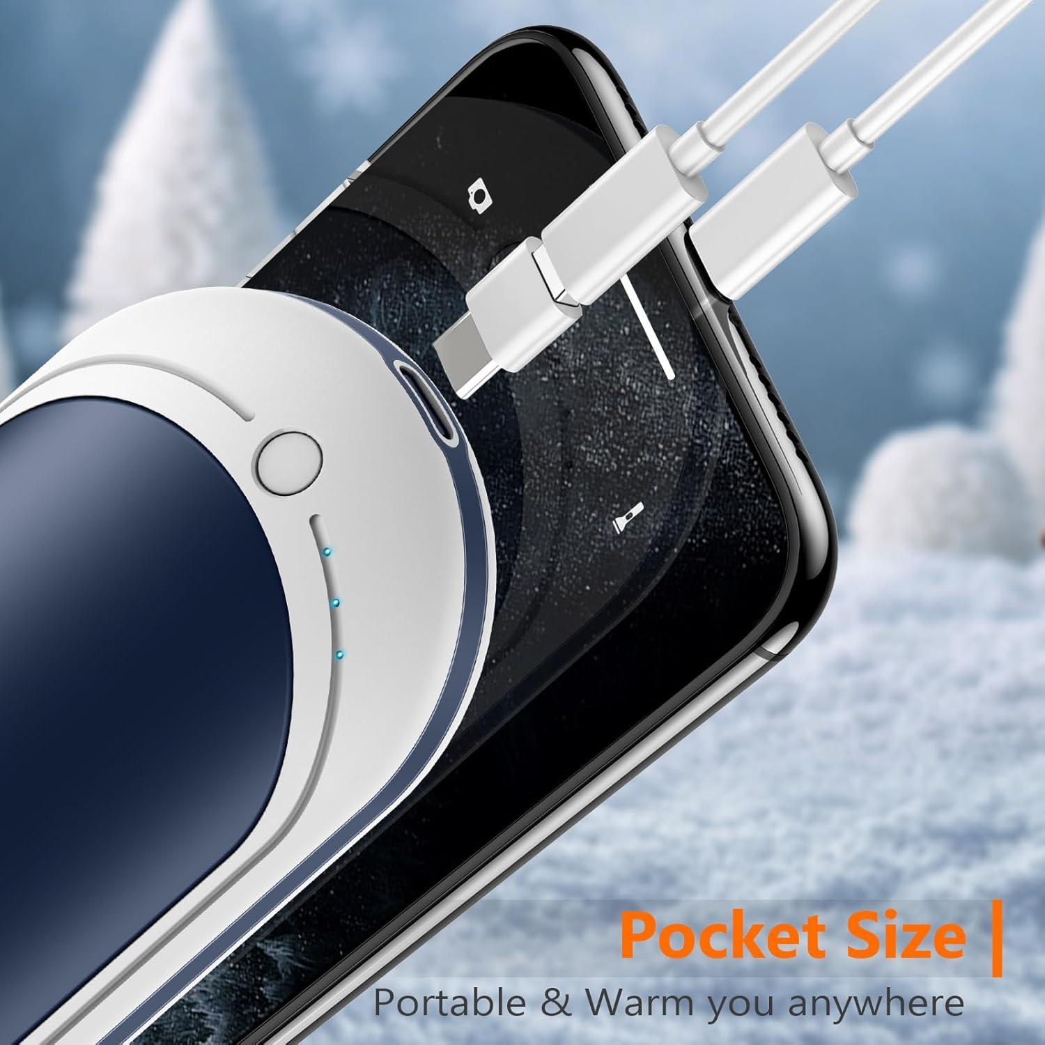 Calentador de Manos Recargable BESKAR 5200mAh 3 Niveles