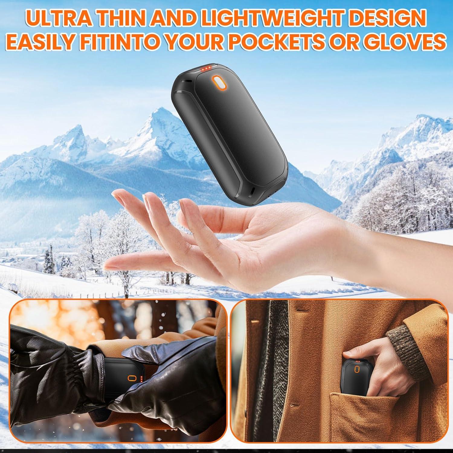 Calentadores de Manos Recargables FULOG 3000mAh 2 Piezas