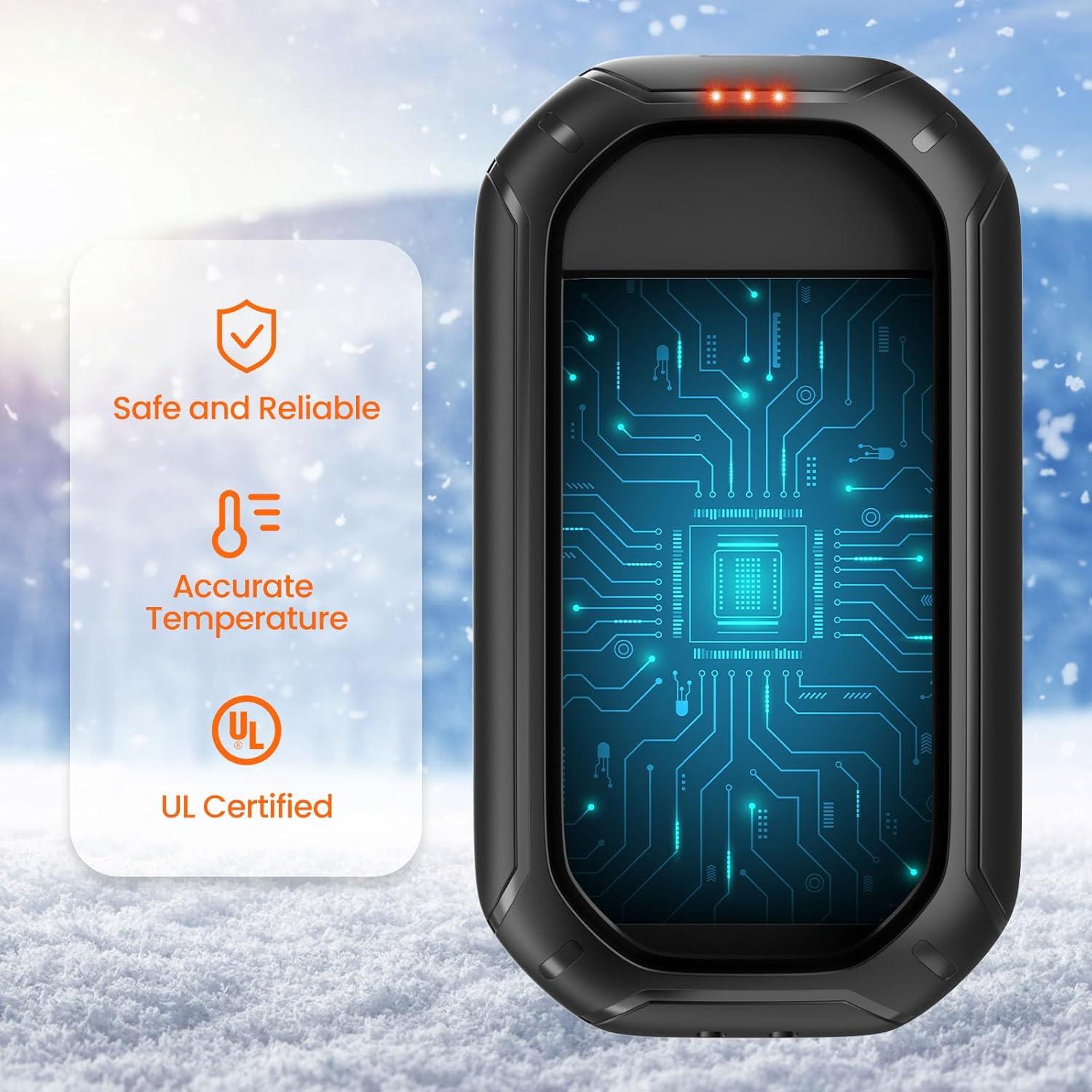 Calentadores de Manos Recargables FULOG 3000mAh 2 Piezas