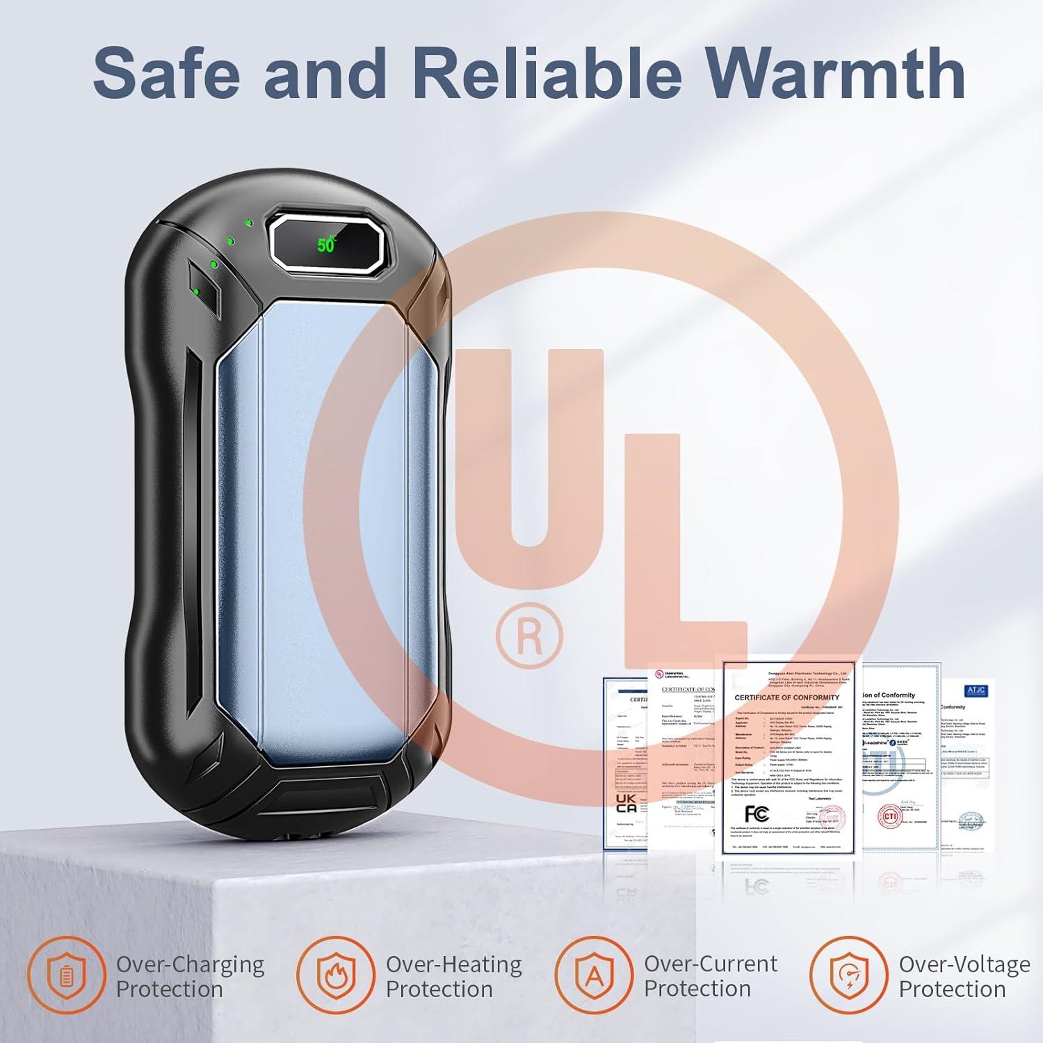 Calentadores de Manos Recargables WITHOUSE C318 8000mAh 22Hrs