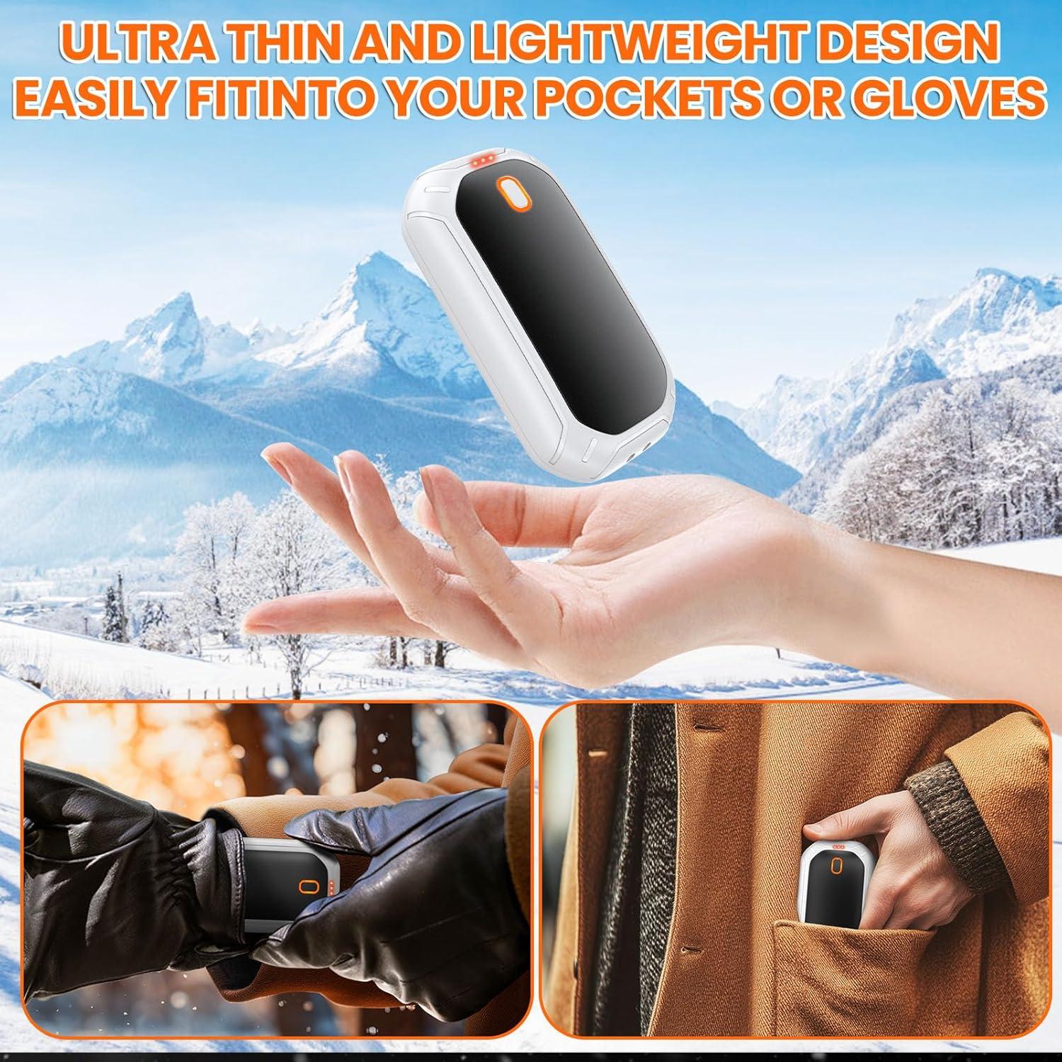 Calentadores de Manos Recargables FULOG 2 Piezas Portátiles