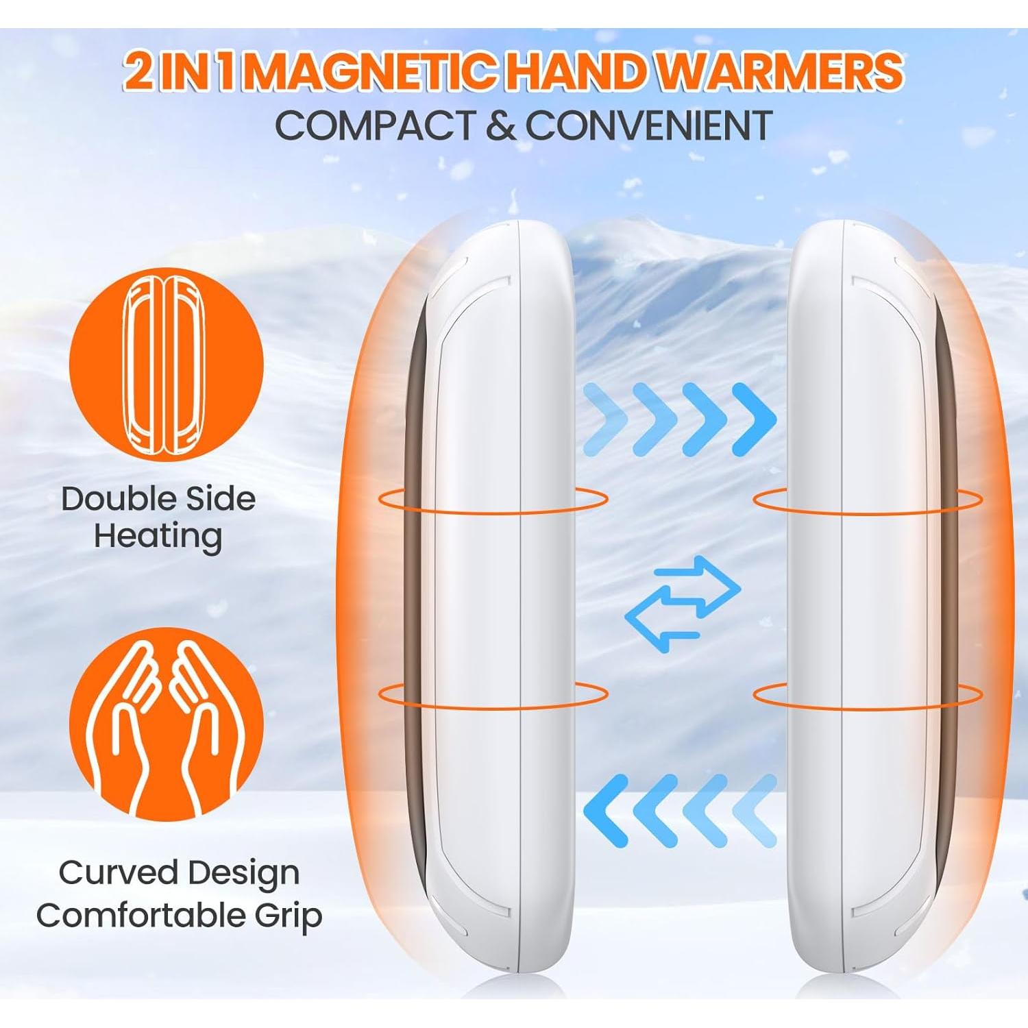 Calentadores de Manos Recargables FULOG 2 Piezas Portátiles