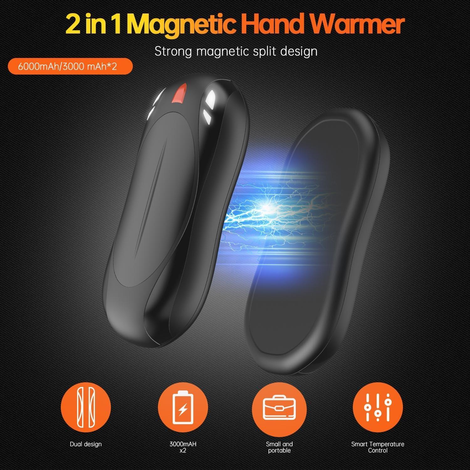 Calentadores de Manos Recargables Cbroer OT-118 6000mAh - 2 Piezas