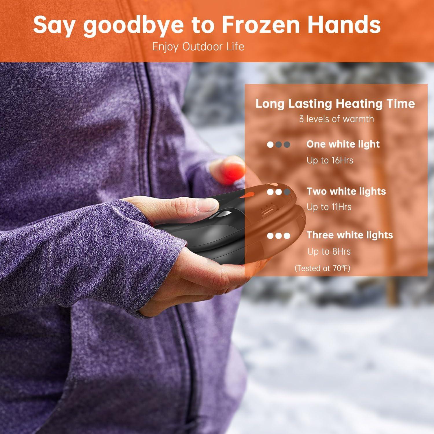 Calentadores de Manos Recargables Cbroer OT-118 6000mAh - 2 Piezas