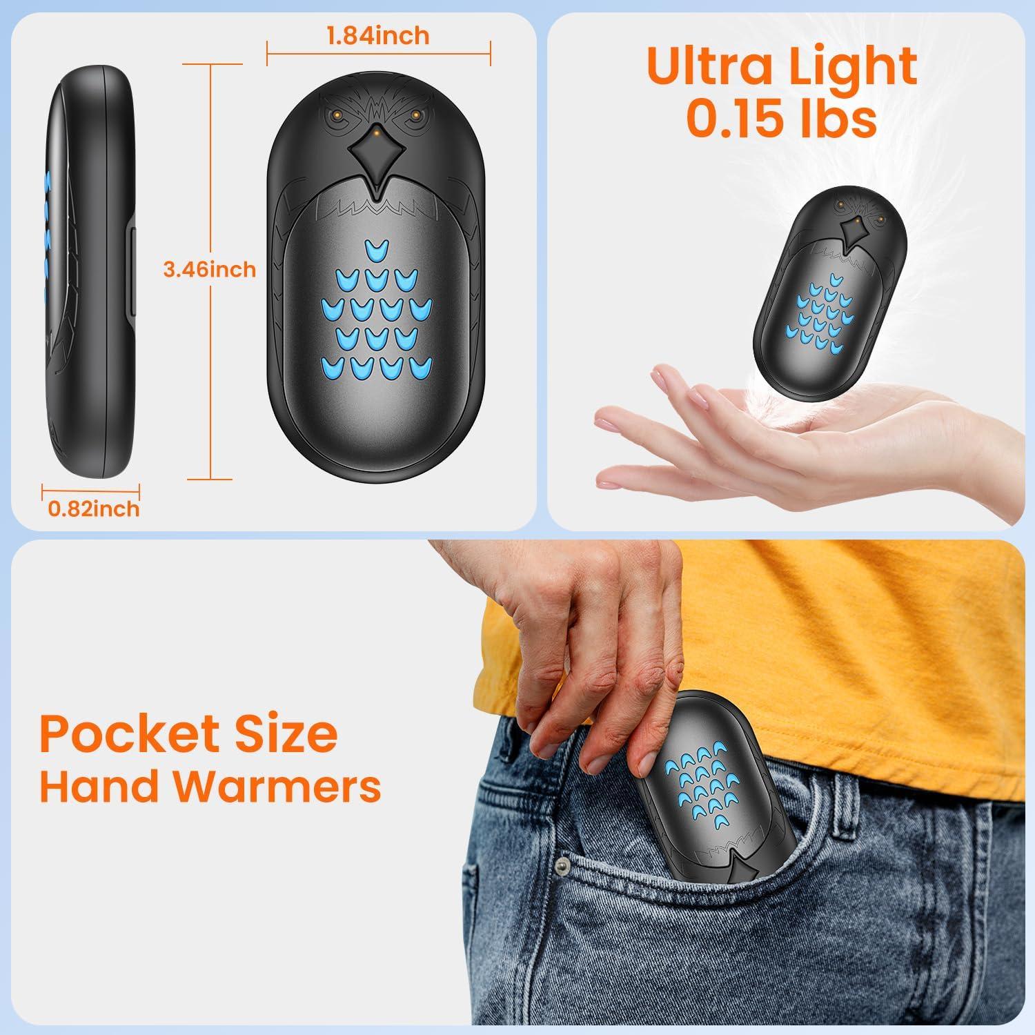 Calentador de Manos Eléctrico Idomars 6000mAh 20h Negro