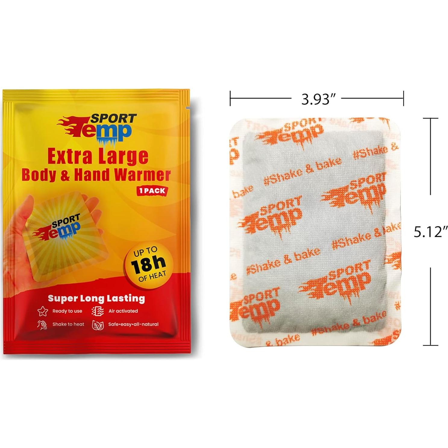 Calentadores de Manos Sport Temp - Paquete de 45 Unidades - 18 Horas Calor
