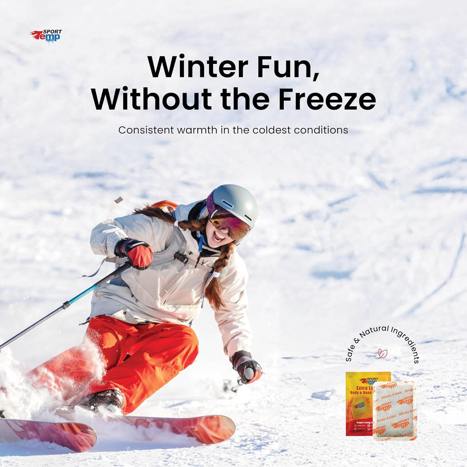 Calentadores de Manos Sport Temp - Paquete de 45 Unidades - 18 Horas Calor