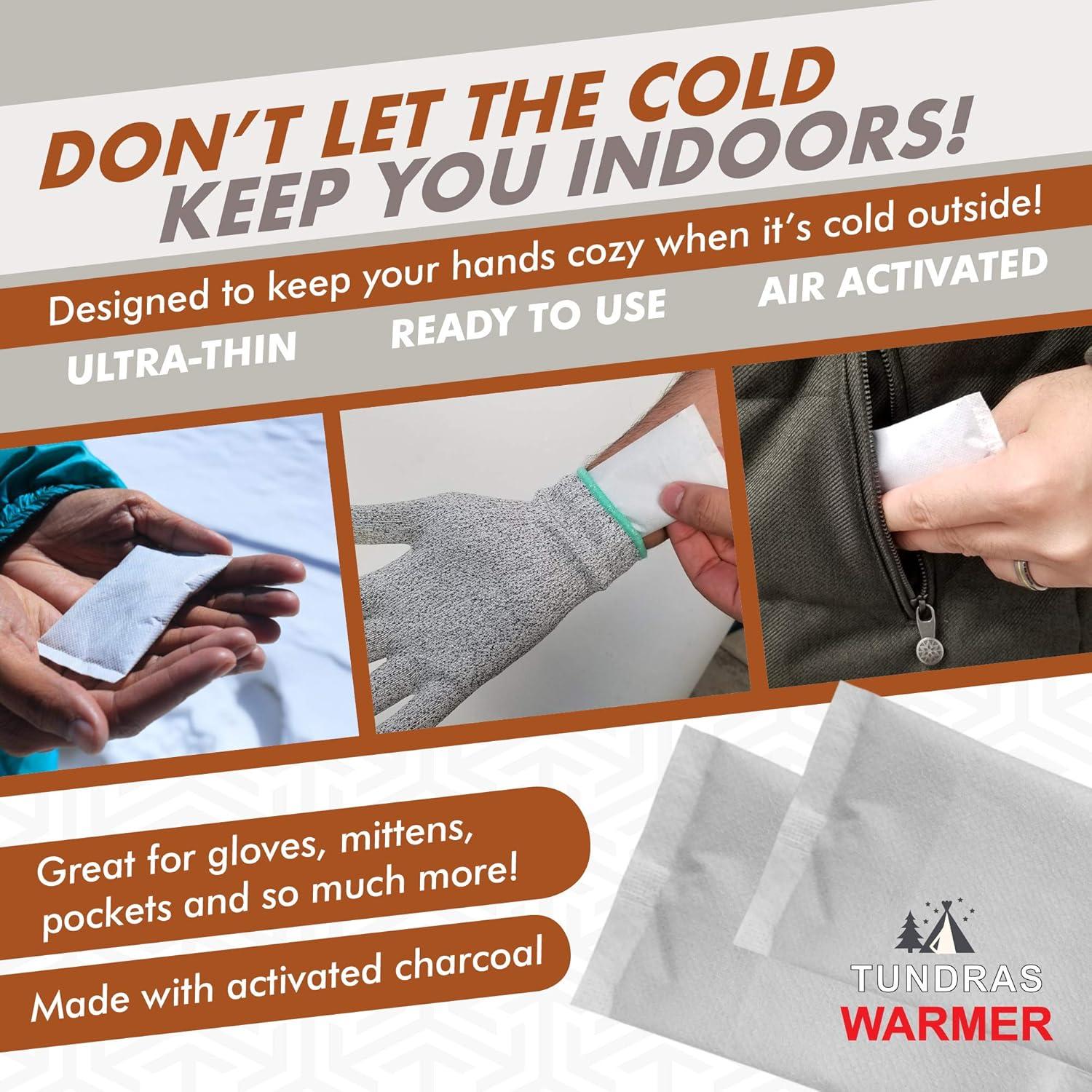 Calentadores de Manos Tundras - 160 Paquetes Activados por Aire