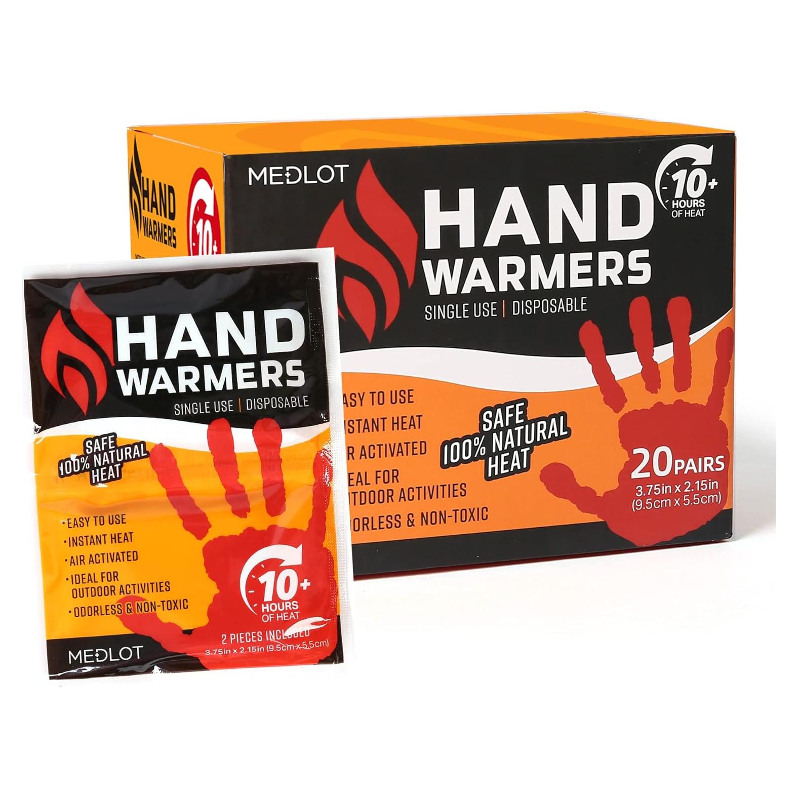 Calentadores de Manos Desechables MEDLOT 20 Pares 10 Horas