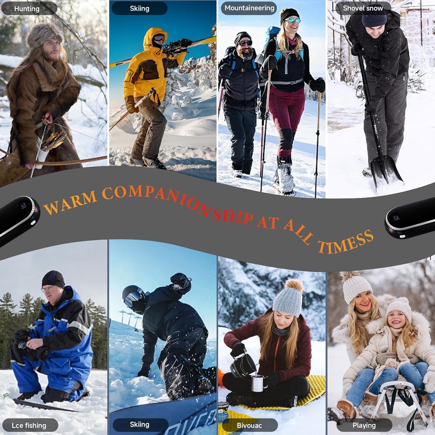 Calentador de Manos Recargable IvyWorkshop 10000mAh Negro