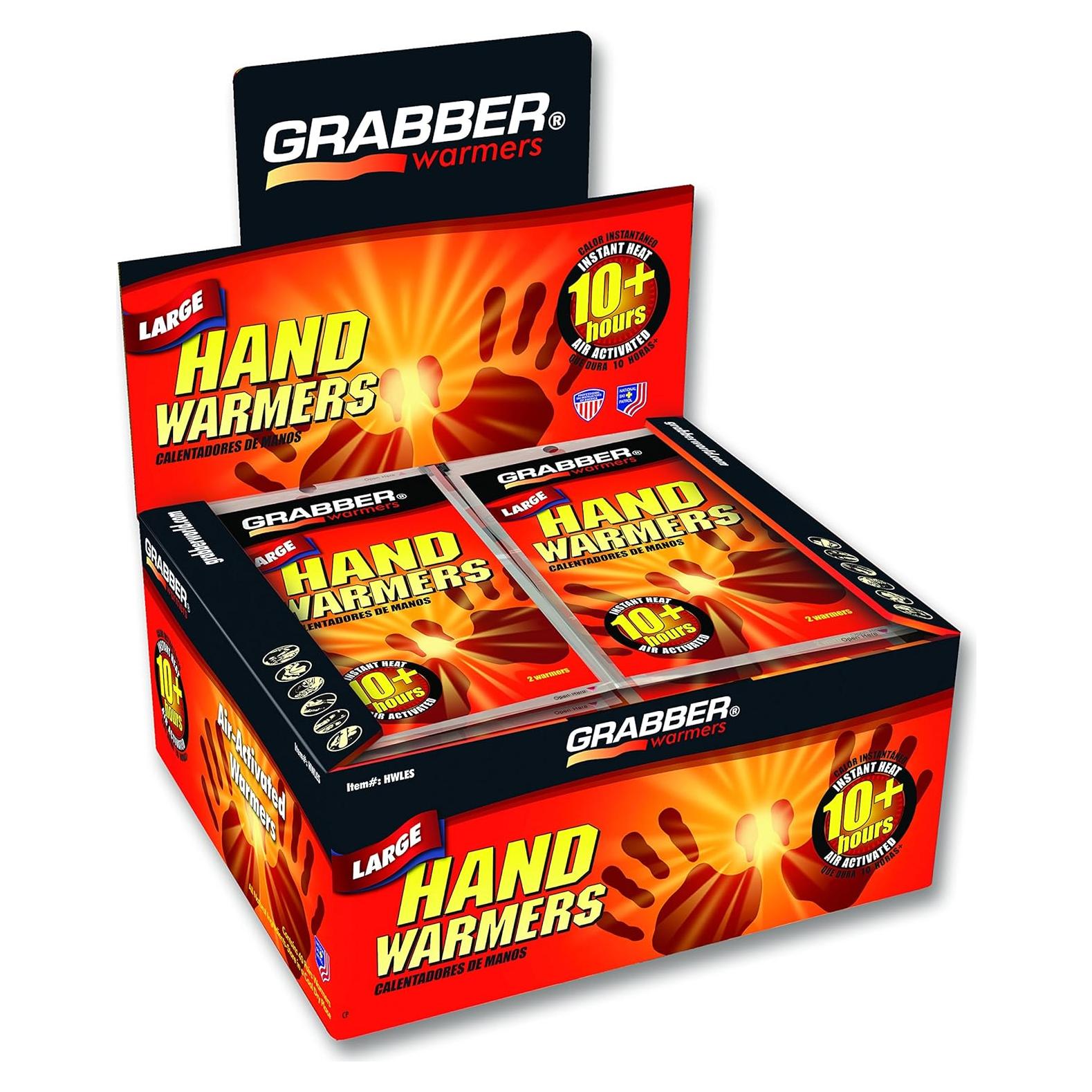 Calentadores de Manos Grabber, 40 Pares, 7.62x7.62cm, Uso Único