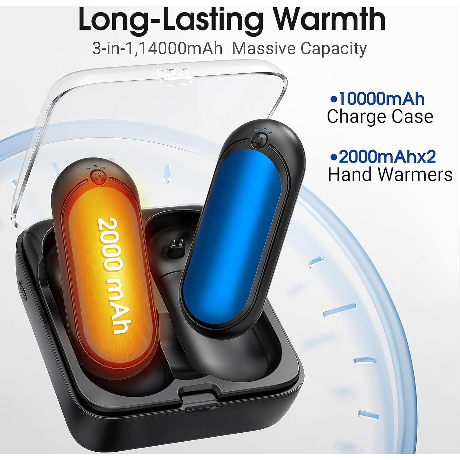 Calentadores de Manos Recargables WarmEmbrace 2000mAh 2 Pzs