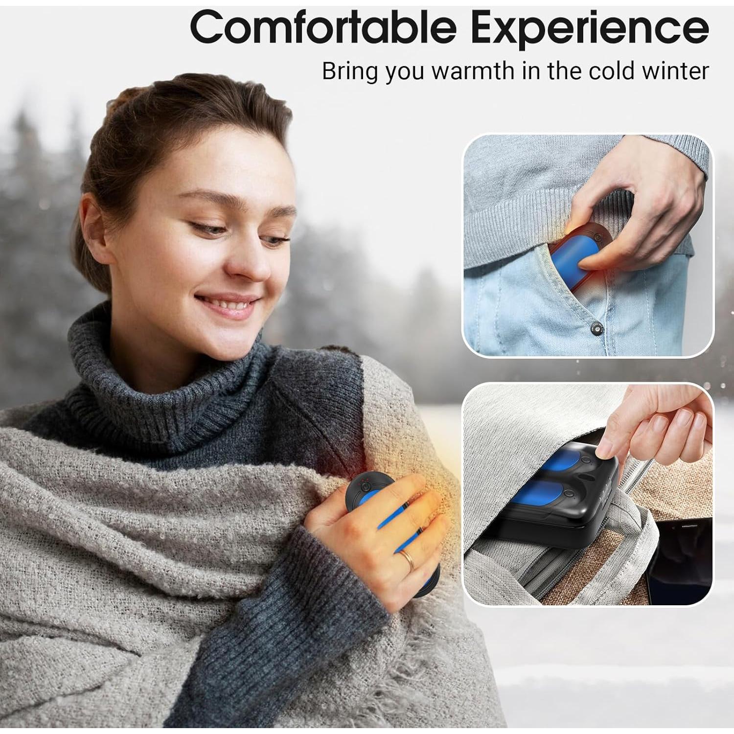 Calentadores de Manos Recargables WarmEmbrace 2000mAh 2 Pzs