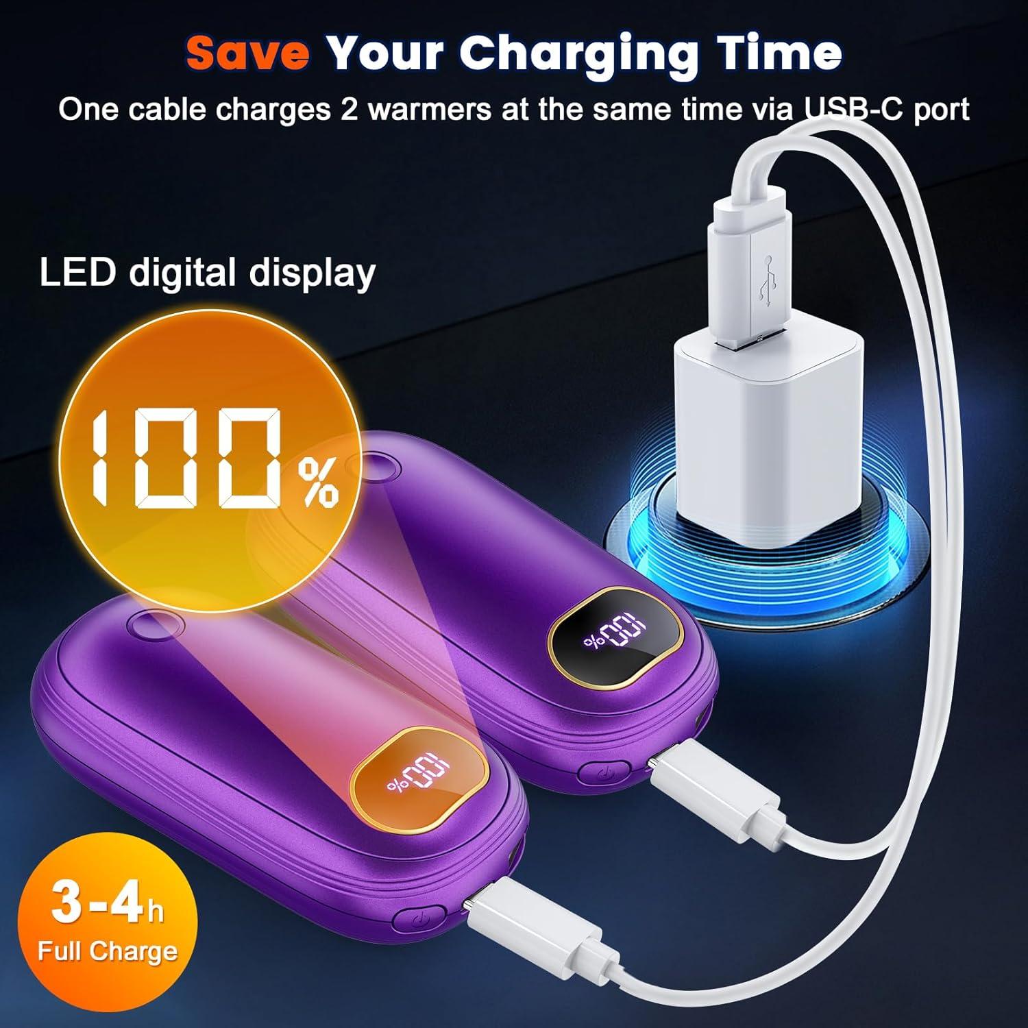 Calentador de Manos Recargable U UZOPI YZE-B23 Doble Cara LED 7000mAh