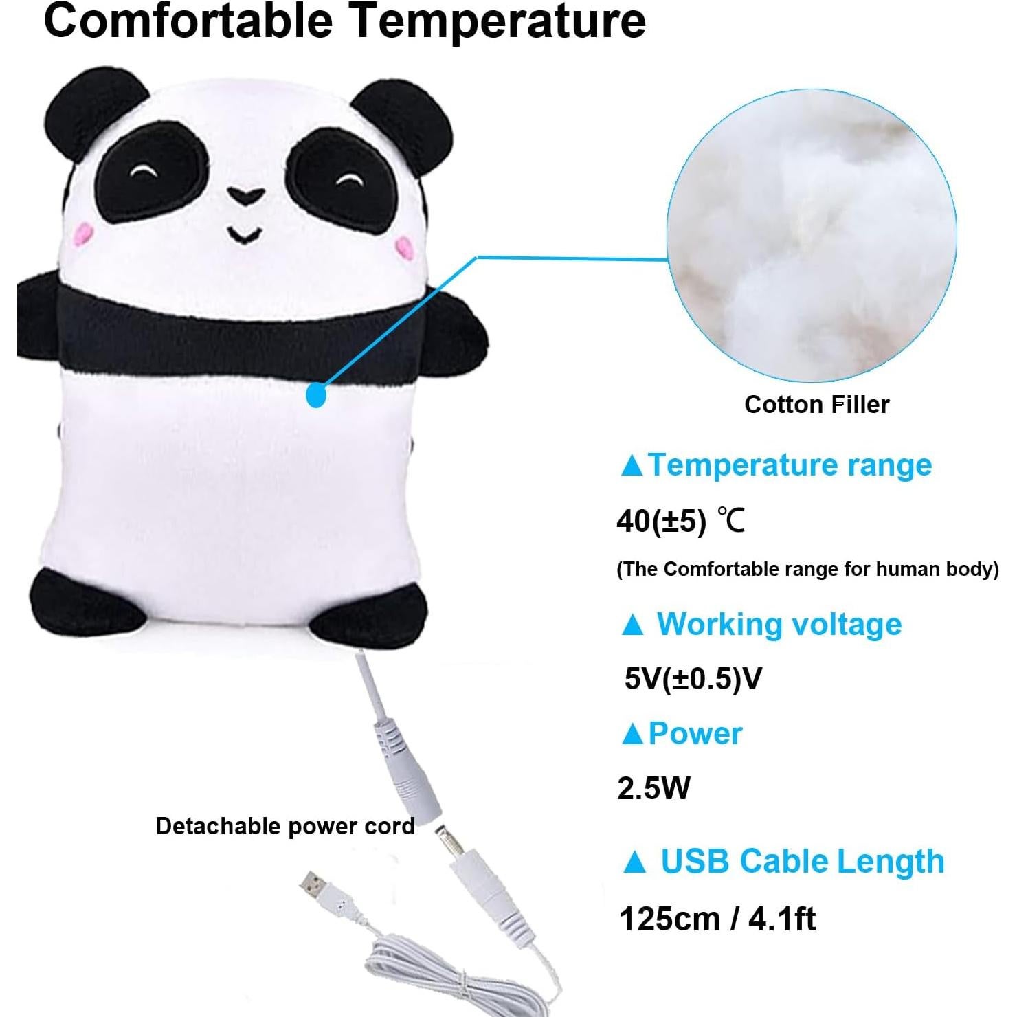 Guantes Calentados por USB Panda Genérico 5V Recargables