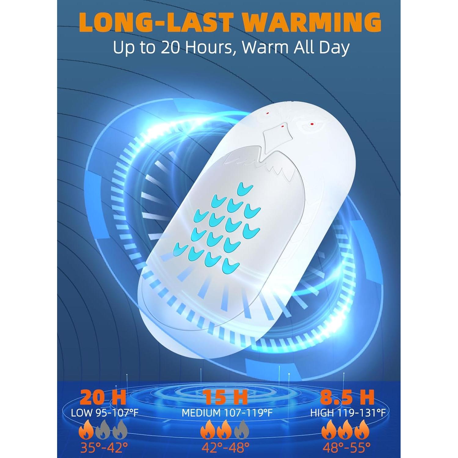 Calentadores de Manos Recargables ITSHINY 6000mAh 2-en-1