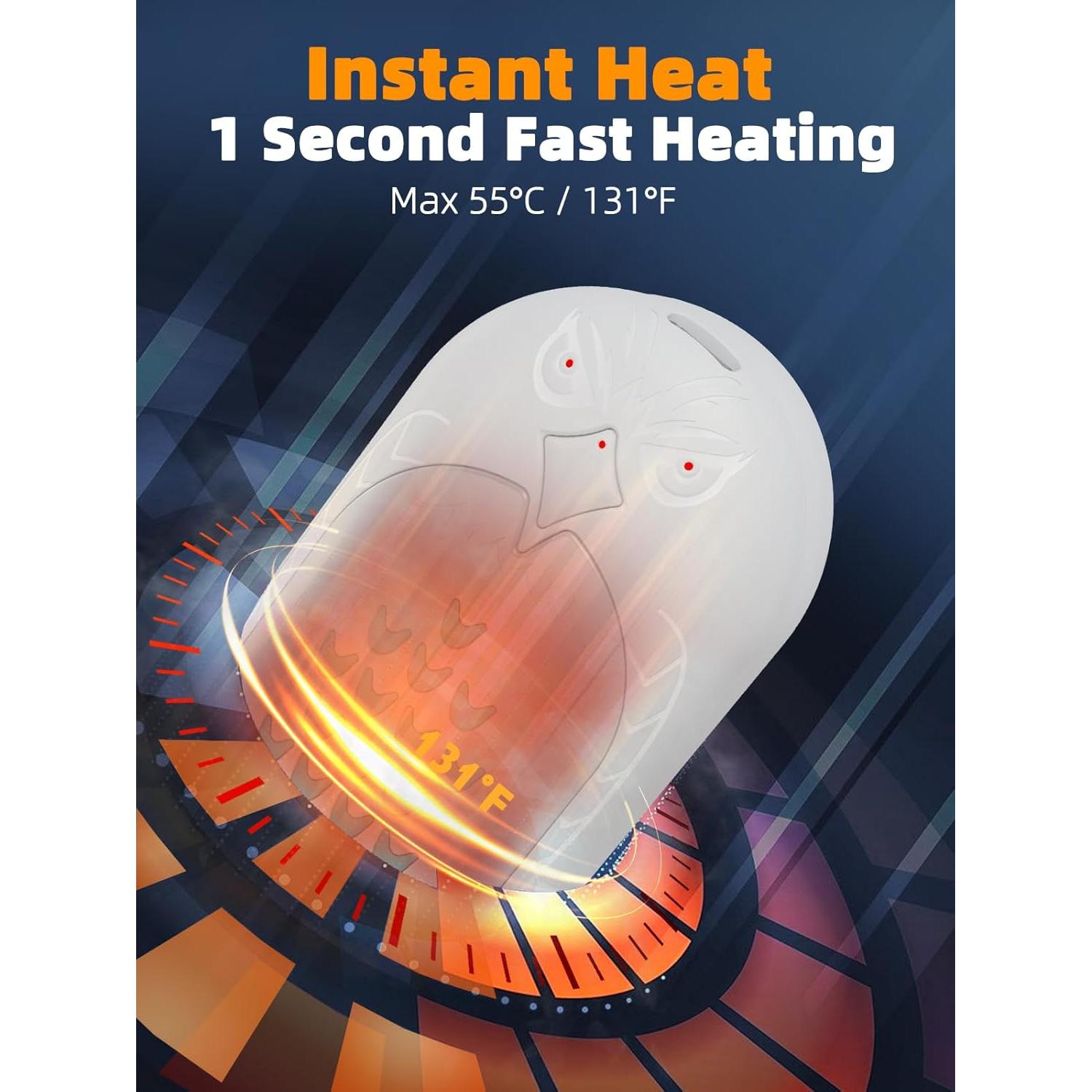 Calentadores de Manos Recargables ITSHINY 6000mAh 2-en-1