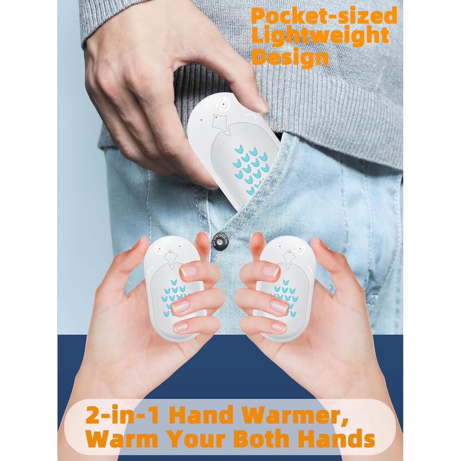 Calentadores de Manos Recargables ITSHINY 6000mAh 2-en-1